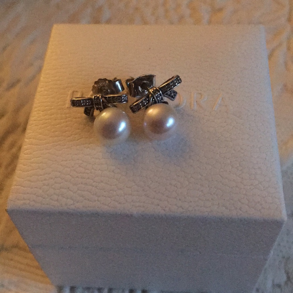 Pandora Pearl Earrings